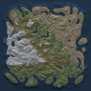 Thumbnail Rust Map: Procedural Map, Size: 4750, Seed: 333016302, 17 Monuments
