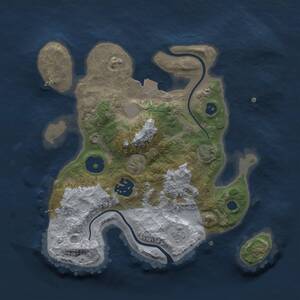 Thumbnail Rust Map: Procedural Map, Size: 2500, Seed: 1045538966, 4 Monuments
