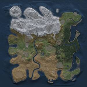 Thumbnail Rust Map: Procedural Map, Size: 3500, Seed: 1953306761, 19 Monuments