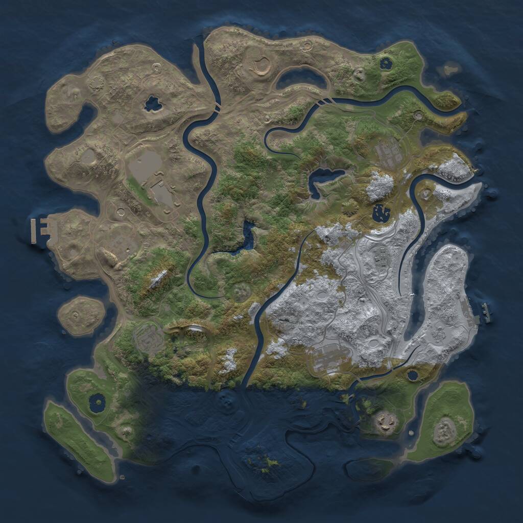 Rust Map: Procedural Map, Size: 4250, Seed: 538821941, 15 Monuments