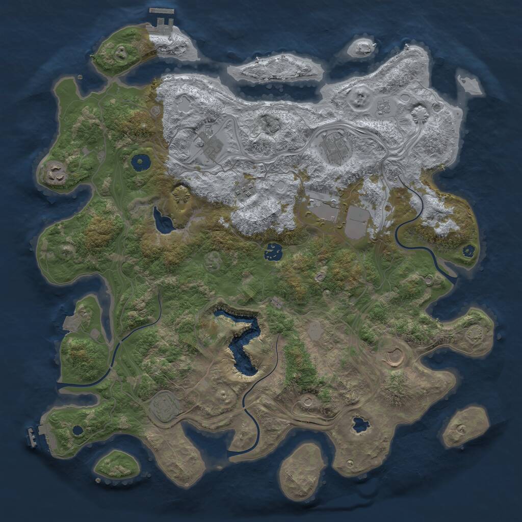 Rust Map: Procedural Map, Size: 4250, Seed: 1576679935, 14 Monuments