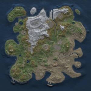 Thumbnail Rust Map: Procedural Map, Size: 3750, Seed: 1118131173, 15 Monuments