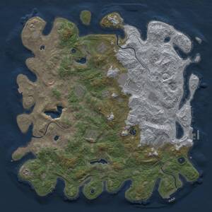 Thumbnail Rust Map: Procedural Map, Size: 4650, Seed: 322635706, 17 Monuments