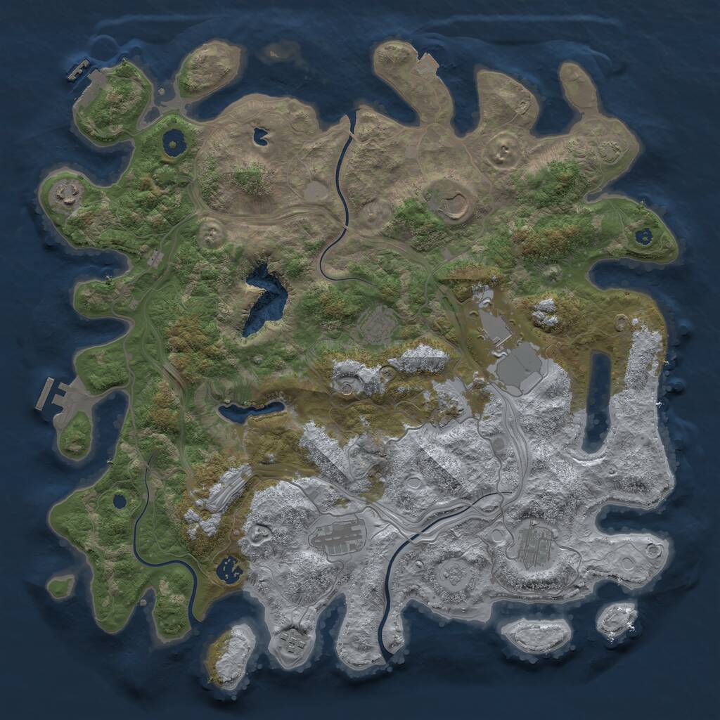 Rust Map: Procedural Map, Size: 4250, Seed: 601915058, 15 Monuments