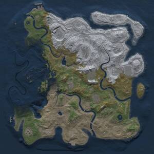 Thumbnail Rust Map: Procedural Map, Size: 4250, Seed: 1993622456, 17 Monuments