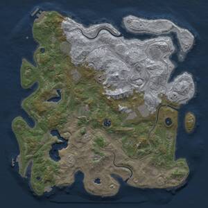 Thumbnail Rust Map: Procedural Map, Size: 4250, Seed: 1993622456, 15 Monuments