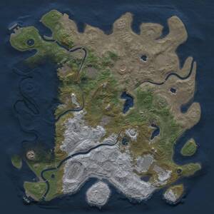 Thumbnail Rust Map: Procedural Map, Size: 4500, Seed: 796612505, 17 Monuments