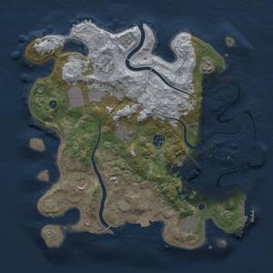 Thumbnail Rust Map: Procedural Map, Size: 3500, Seed: 1539025632, 15 Monuments
