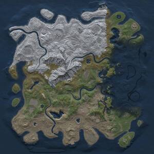 Thumbnail Rust Map: Procedural Map, Size: 5000, Seed: 1872467880, 17 Monuments
