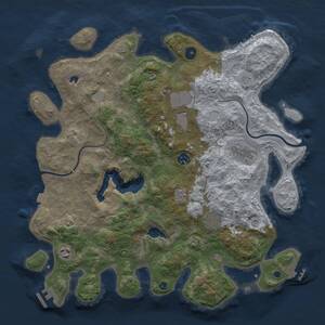 Thumbnail Rust Map: Procedural Map, Size: 4000, Seed: 56498462, 12 Monuments