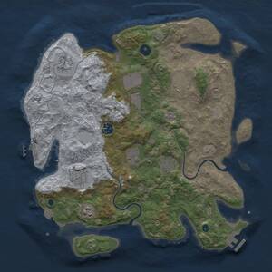 Thumbnail Rust Map: Procedural Map, Size: 3700, Seed: 1971859238, 15 Monuments