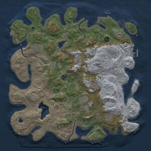 Thumbnail Rust Map: Procedural Map, Size: 4250, Seed: 93591, 17 Monuments