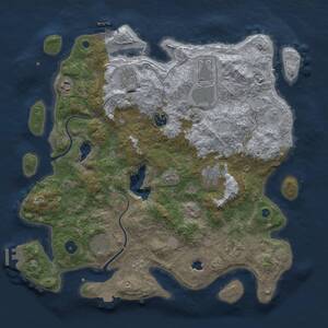 Thumbnail Rust Map: Procedural Map, Size: 4000, Seed: 109381116, 14 Monuments