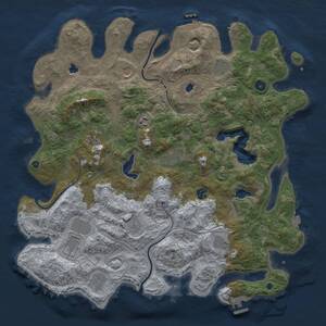 Thumbnail Rust Map: Procedural Map, Size: 4500, Seed: 329322439, 17 Monuments