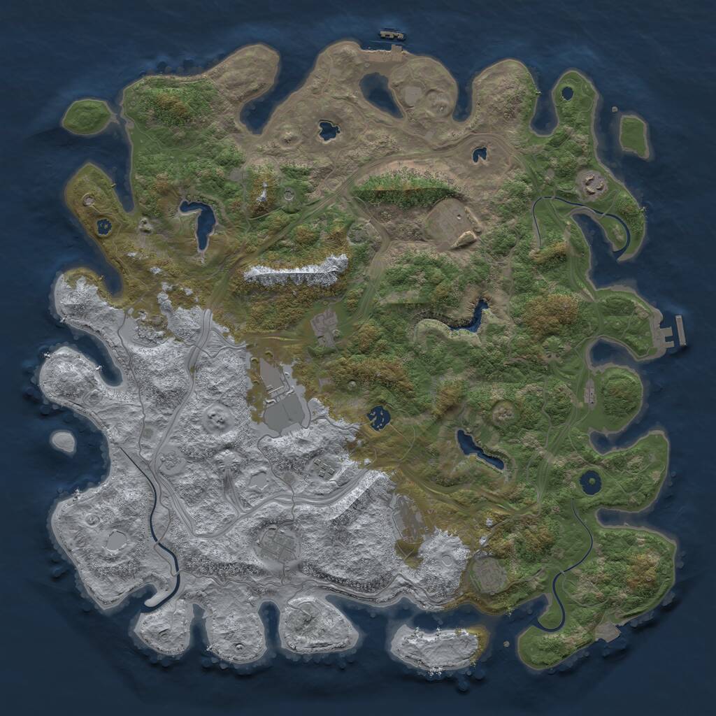 Rust Map: Procedural Map, Size: 4750, Seed: 109112847, 16 Monuments
