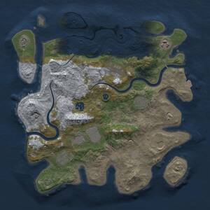 Thumbnail Rust Map: Procedural Map, Size: 3500, Seed: 774596615, 12 Monuments