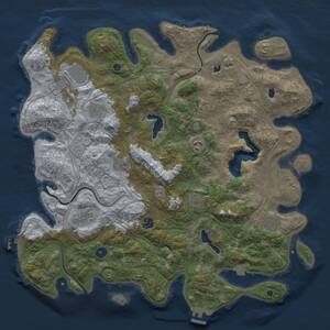 Thumbnail Rust Map: Procedural Map, Size: 4500, Seed: 295426, 16 Monuments