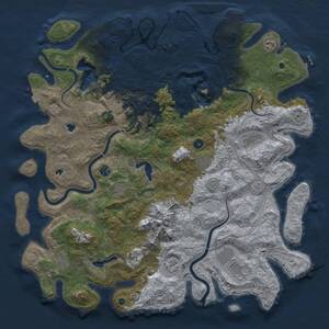 Thumbnail Rust Map: Procedural Map, Size: 5000, Seed: 1096625570, 16 Monuments