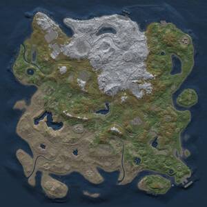 Thumbnail Rust Map: Procedural Map, Size: 4500, Seed: 19692015, 16 Monuments