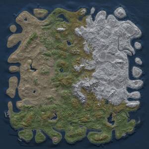Thumbnail Rust Map: Procedural Map, Size: 6000, Seed: 10261, 17 Monuments