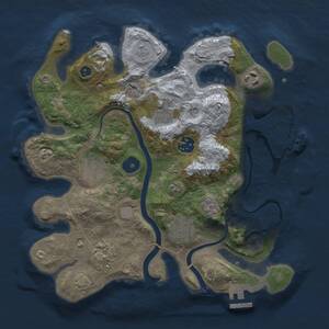 Thumbnail Rust Map: Procedural Map, Size: 3000, Seed: 2027349431, 13 Monuments