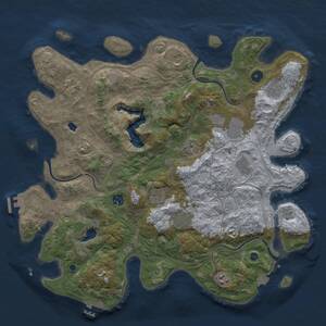 Thumbnail Rust Map: Procedural Map, Size: 4250, Seed: 1110792339, 16 Monuments