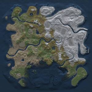 Thumbnail Rust Map: Procedural Map, Size: 4250, Seed: 323195401, 16 Monuments