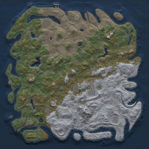 Thumbnail Rust Map: Procedural Map, Size: 5300, Seed: 234557768, 17 Monuments