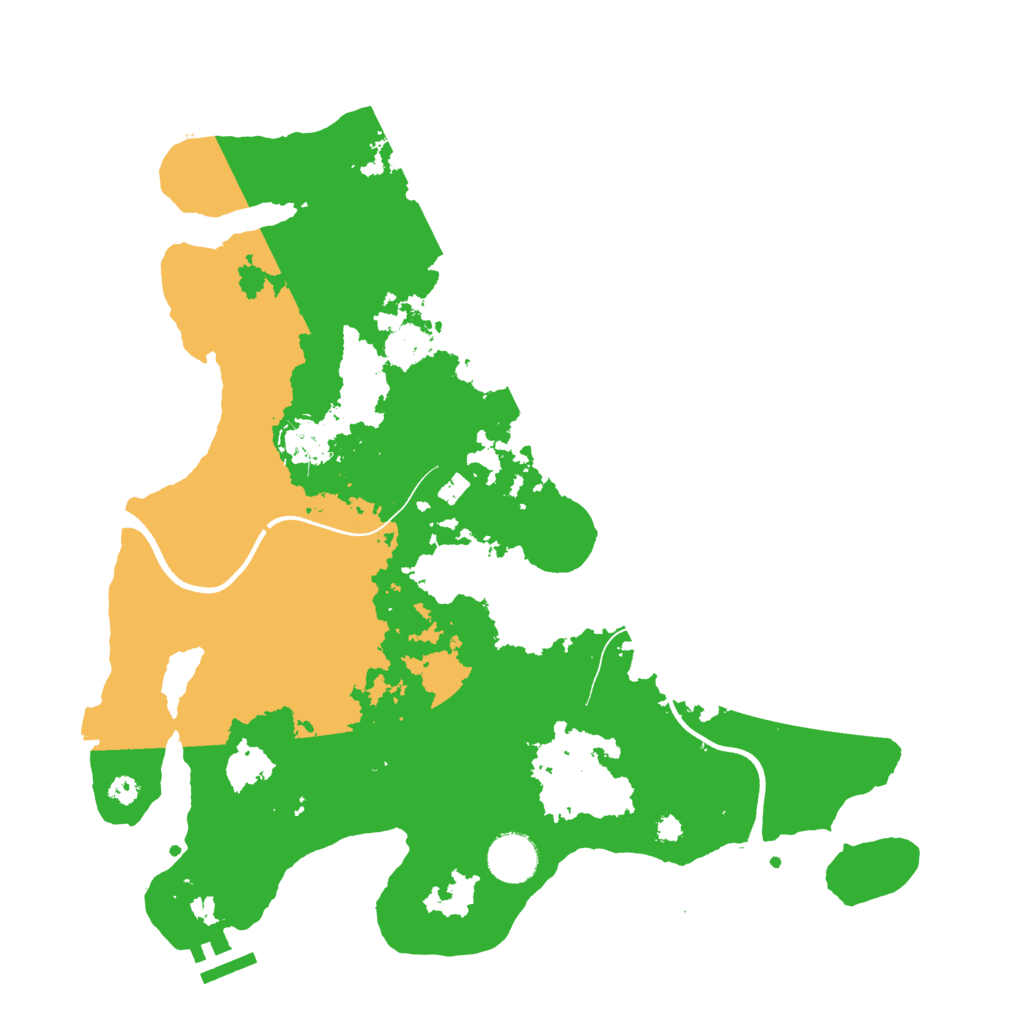 Biome Rust Map: Procedural Map, Size: 3600, Seed: 30425