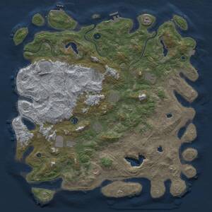 Thumbnail Rust Map: Procedural Map, Size: 4800, Seed: 919311894, 17 Monuments