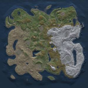 Thumbnail Rust Map: Procedural Map, Size: 4250, Seed: 1369857443, 16 Monuments