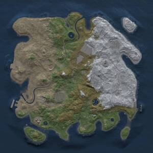 Thumbnail Rust Map: Procedural Map, Size: 3650, Seed: 42291317, 15 Monuments