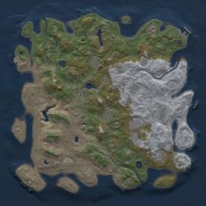 Thumbnail Rust Map: Procedural Map, Size: 4500, Seed: 1413388568, 16 Monuments