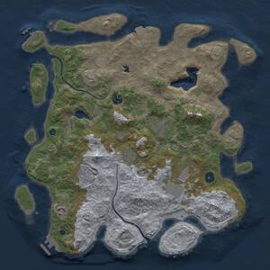 Thumbnail Rust Map: Procedural Map, Size: 4000, Seed: 1788306967, 13 Monuments
