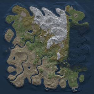 Thumbnail Rust Map: Procedural Map, Size: 4500, Seed: 1040425269, 16 Monuments