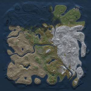 Thumbnail Rust Map: Procedural Map, Size: 4500, Seed: 638167473, 15 Monuments