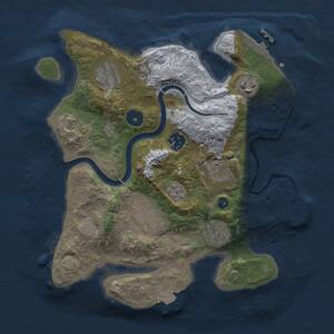 Thumbnail Rust Map: Procedural Map, Size: 3000, Seed: 756146661, 12 Monuments