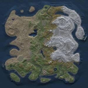 Thumbnail Rust Map: Procedural Map, Size: 4050, Seed: 925707786, 17 Monuments