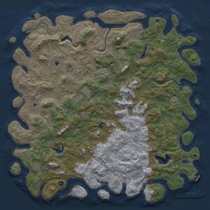 Thumbnail Rust Map: Procedural Map, Size: 6000, Seed: 1951414870, 16 Monuments