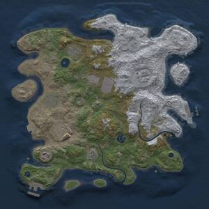 Thumbnail Rust Map: Procedural Map, Size: 3500, Seed: 313920278, 14 Monuments