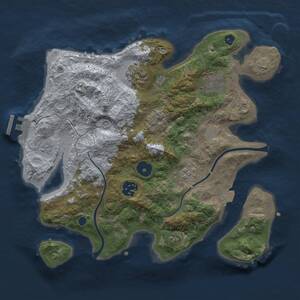 Thumbnail Rust Map: Procedural Map, Size: 3000, Seed: 1269677932, 9 Monuments