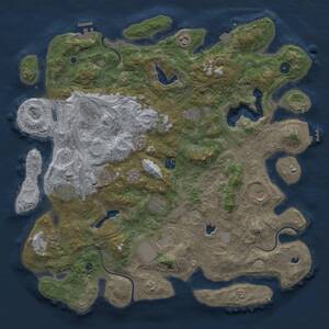 Thumbnail Rust Map: Procedural Map, Size: 4500, Seed: 4032025, 17 Monuments