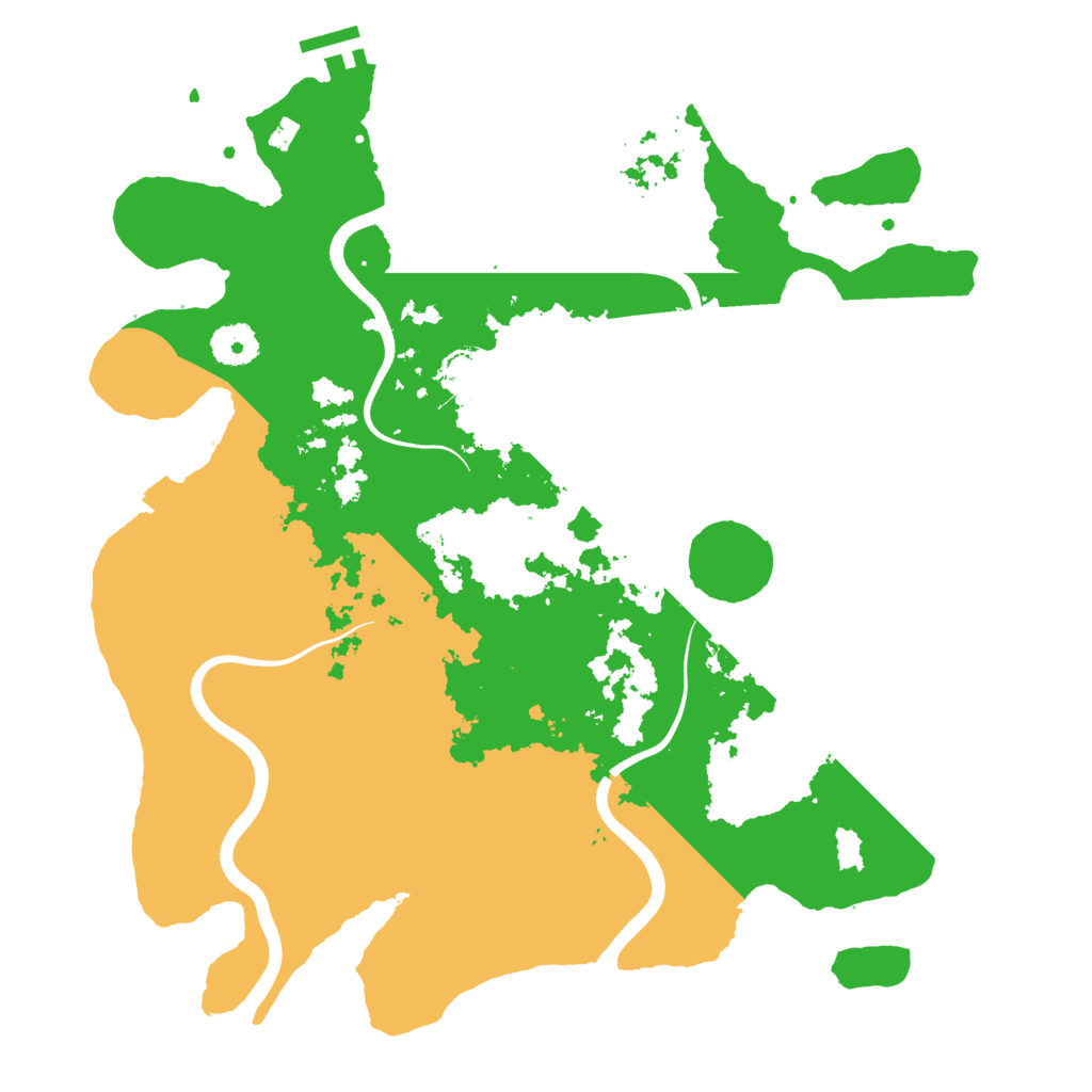 Biome Rust Map: Procedural Map, Size: 3650, Seed: 35054725