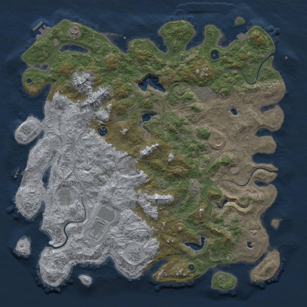 Rust Map: Procedural Map, Size: 5004, Seed: 321198, 15 Monuments