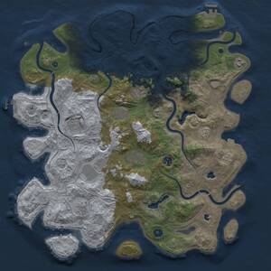 Thumbnail Rust Map: Procedural Map, Size: 4500, Seed: 1840734063, 15 Monuments