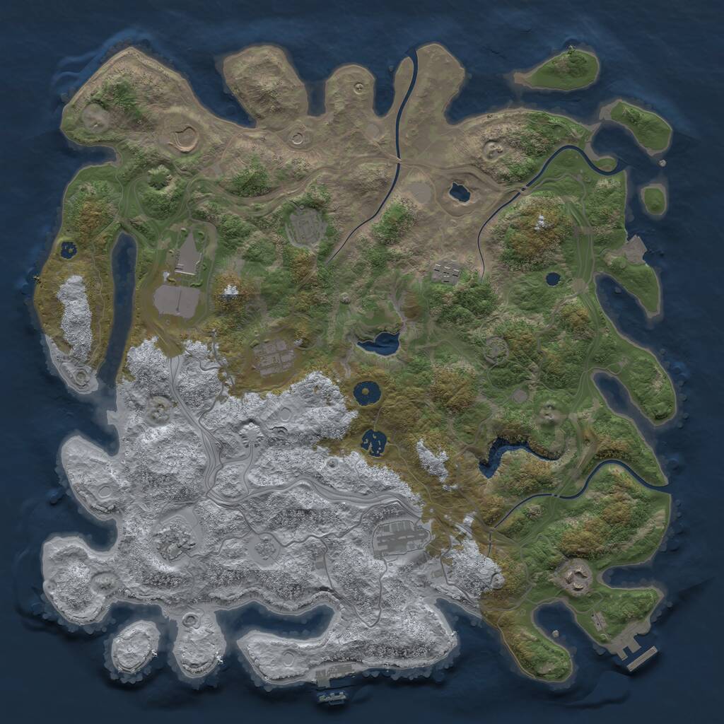 Rust Map: Procedural Map, Size: 4250, Seed: 1327575183, 15 Monuments