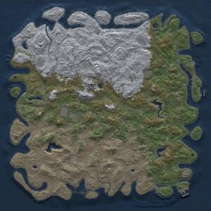 Thumbnail Rust Map: Procedural Map, Size: 6000, Seed: 2041199904, 17 Monuments