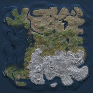 Thumbnail Rust Map: Procedural Map, Size: 4250, Seed: 932938585, 16 Monuments