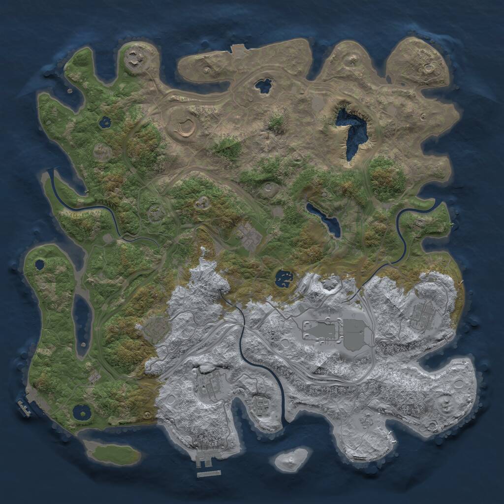 Rust Map: Procedural Map, Size: 4250, Seed: 932938585, 15 Monuments