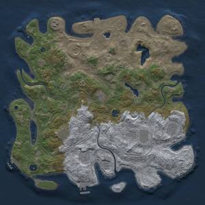 Thumbnail Rust Map: Procedural Map, Size: 4250, Seed: 932938585, 15 Monuments
